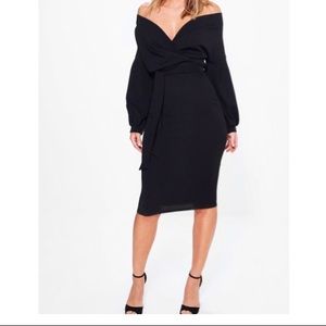 Boohoo black cocktail dress